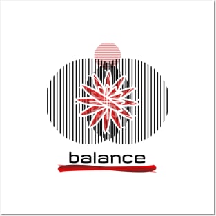 Balance - Trendy Modern Line Art Design Posters and Art